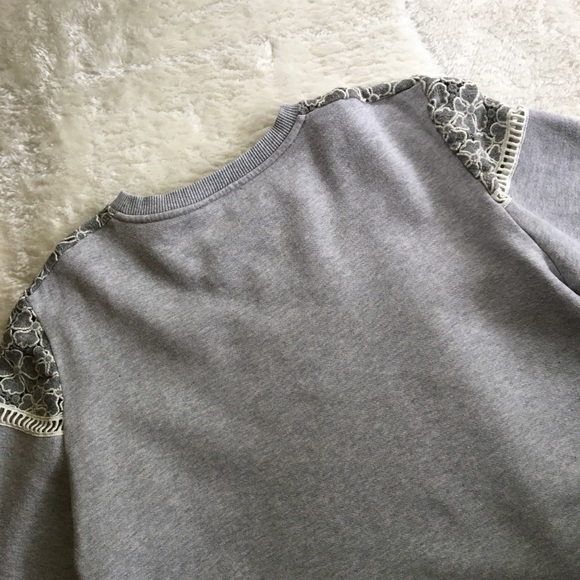 GiAMBA Paris grey bell sleeve sweatshirt SIZE L - Picture 11 of 13